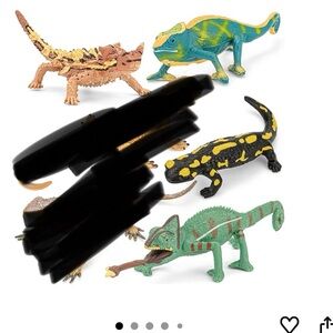 4 pack of toy lizards